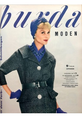 Выкройка Блузка бархатная из Burda Moden 9/1959 (Burda 10/2019, № выкройки 119)