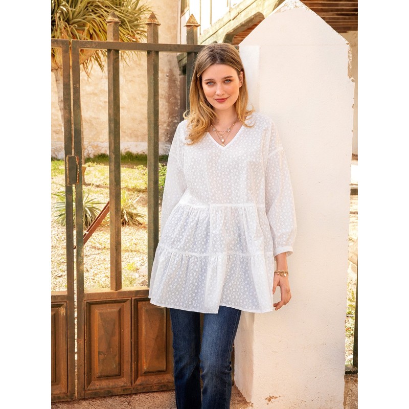 Pattern Tunic wide cut with...