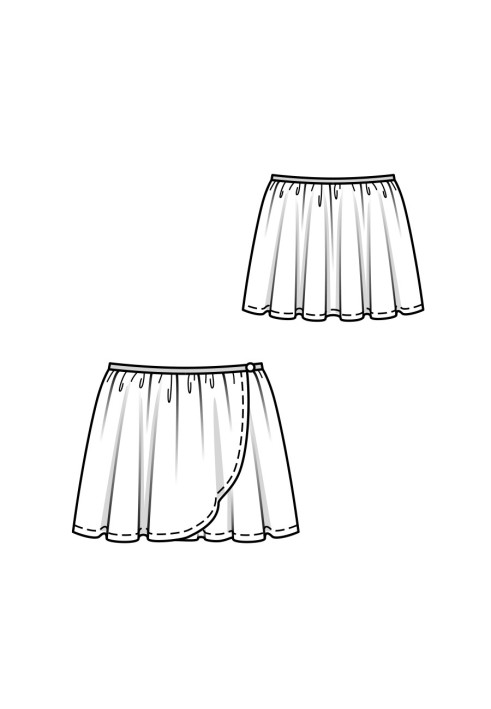 Pattern Skirt of a lush cut with a smell (Burda 8/2020, pattern number 129 B)