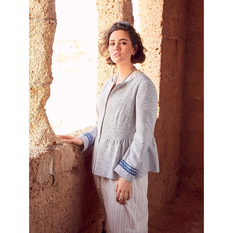 Pattern Boucle jacket with...