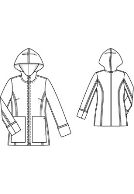 Pattern Lodenov jacket with a hood (Burda 12/2012, pattern number 140)