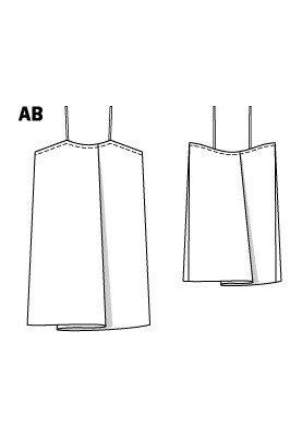 Выкройка Сарафан широкого кроя на тонких бретелях (Burda 4/2012, № выкройки 102 A)