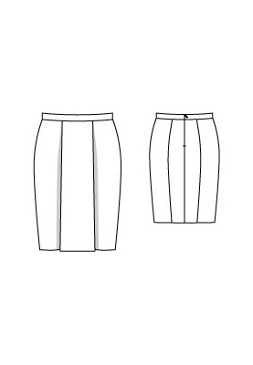 Pattern Pencil skirt with pleats (Burda 11/2012, pattern number 145)