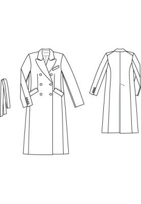 Pattern Double-breasted woolen coat (Burda 10/2010, pattern number 109)