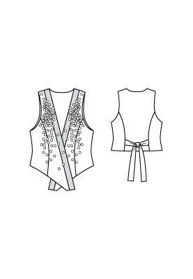 Pattern Velvet waistcoat with elongated pleats (Burda 11/2010, pattern number 140)