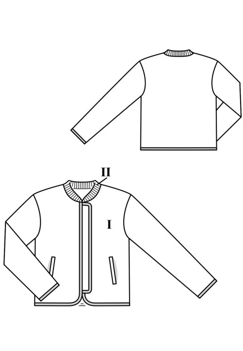 Pattern Straight-cut jacket made of embroidered fabric (Burda 11/2018, pattern number 104)