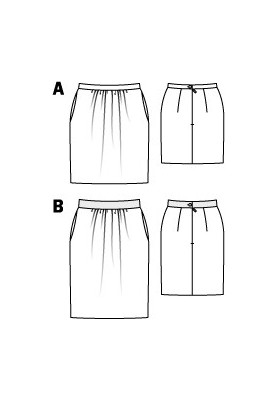 Выкройка Юбка-тюльпан из шерстяной ткани (Burda 10/2010, № выкройки 115 B)