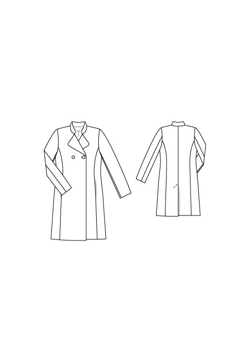 Pattern Double-breasted coat with stand-up collar (Burda 11/2012, pattern number 119)