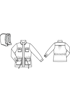 Park pattern with removable hood (Burda 10/2010, pattern number 145)