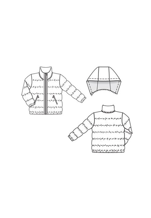 Pattern Quilted jacket with removable hood (Burda 11/2011, pattern number 138)