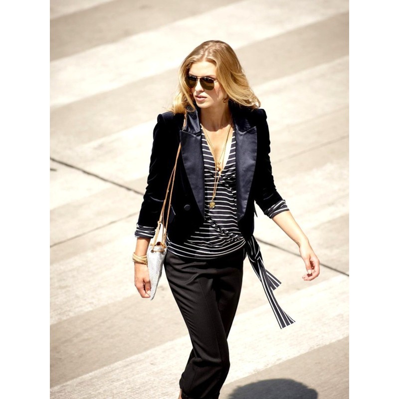 Pattern Blouse in marine...