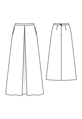 Pattern Maxi skirt with opposite pleat (Burda 11/2012, pattern number 126)