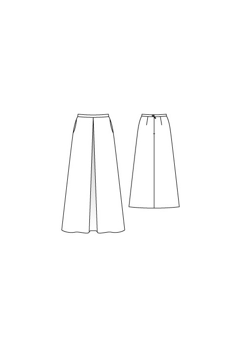 Pattern Maxi skirt with opposite pleat (Burda 11/2012, pattern number 126)