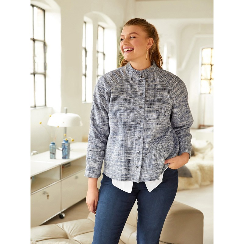 Pattern Boucle jacket with...