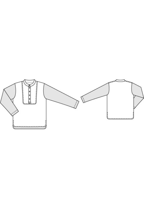 Pattern Shirt with plastron and stand-up collar (Burda 12/2012, pattern number 142)