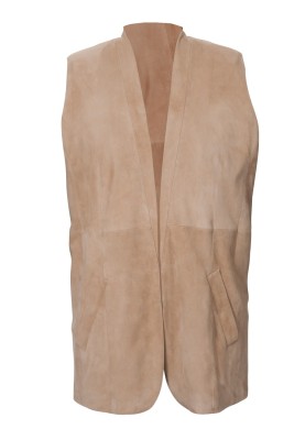 Pattern Vest made of natural suede (Burda 4/2012, pattern number 132)