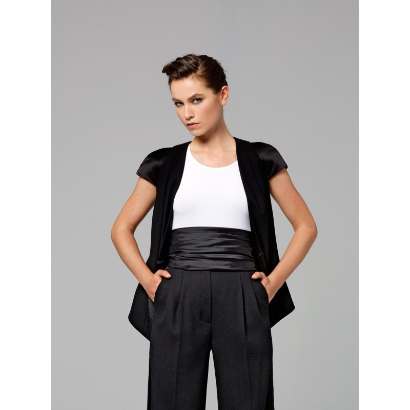 Pattern Vest with short...