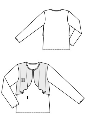 Выкройка Блузка прямого кроя с отлетными деталями (Burda 11/2019, № выкройки 104)