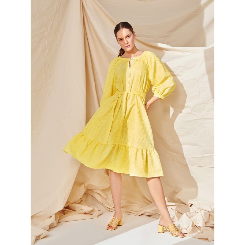 Pattern Wide-cut dress with...