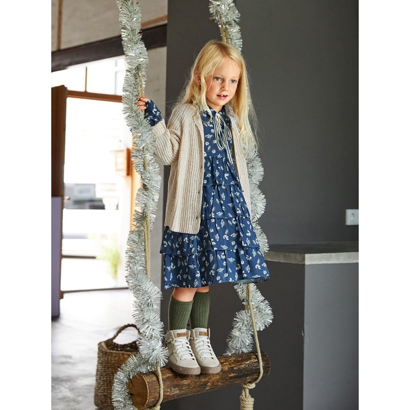 Pattern Shirt dress with...