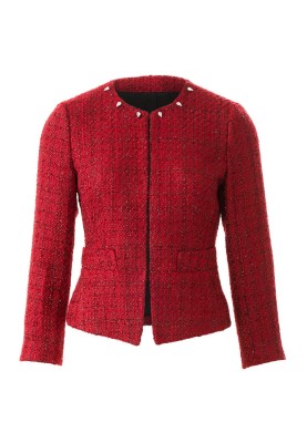 Pattern Boucle jacket of a classic cut without a collar (Burda 12/2018, pattern number 114)