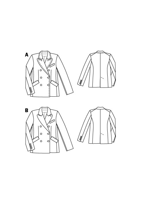 Pattern Double-sided wool blazer (Burda 10/2010, pattern number 108 A)