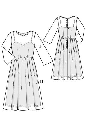 Pattern Two-layer dress made of embroidered tulle (Burda 12/2018, pattern number 101)