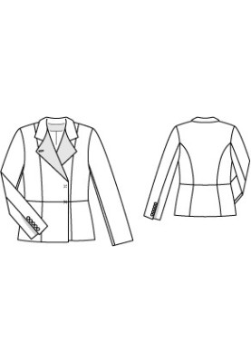 Pattern Double-breasted blazer with button fastening (Burda 12/2012, pattern number 102)