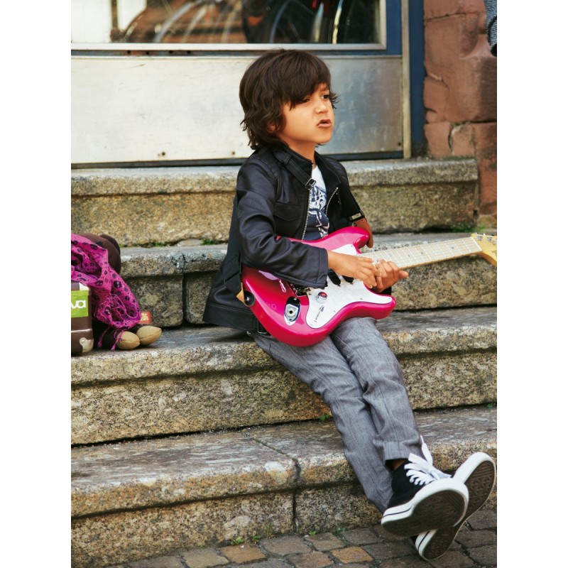 Pattern Leather jacket in...