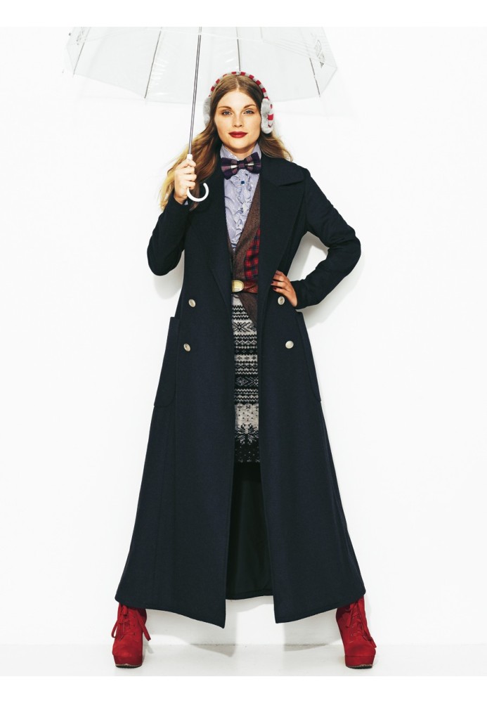 Pattern Maxi coat of a fitted silhouette (Burda 10/2011, pattern number 107)