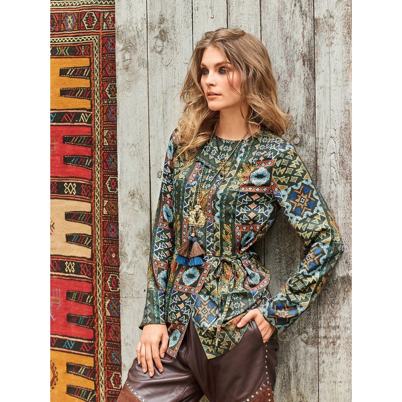 Pattern Blouse cut-off with...