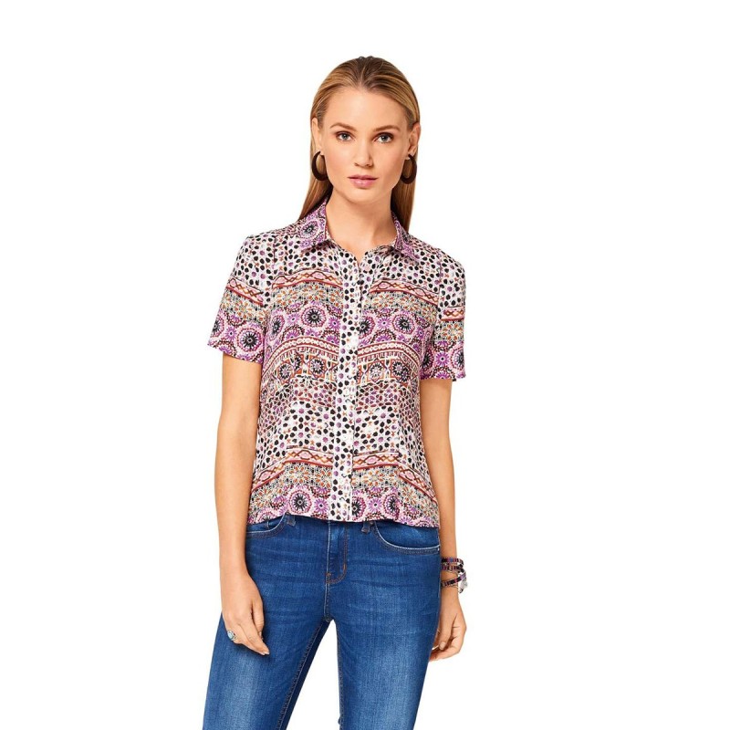 Pattern Shirt cut blouse...