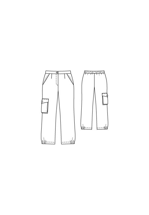 Pattern Straight-cut trousers with a wallet pocket (Burda 3/2011, pattern number 140)