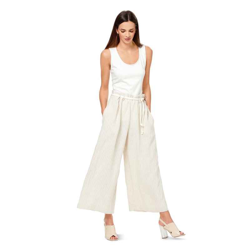 Pattern Wide-cut trousers...