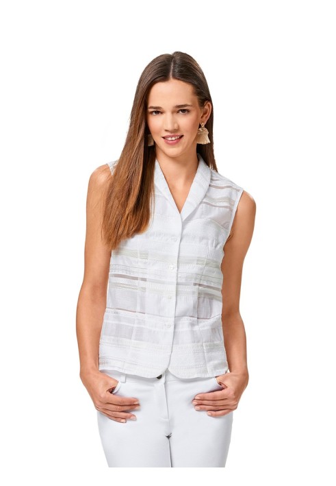 Pattern Vest blouse with shawl collar (Burda 1/2017, pattern number 6533 A)