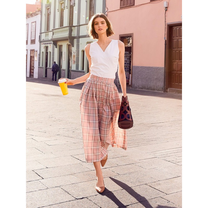 Pattern Midi skirt with...