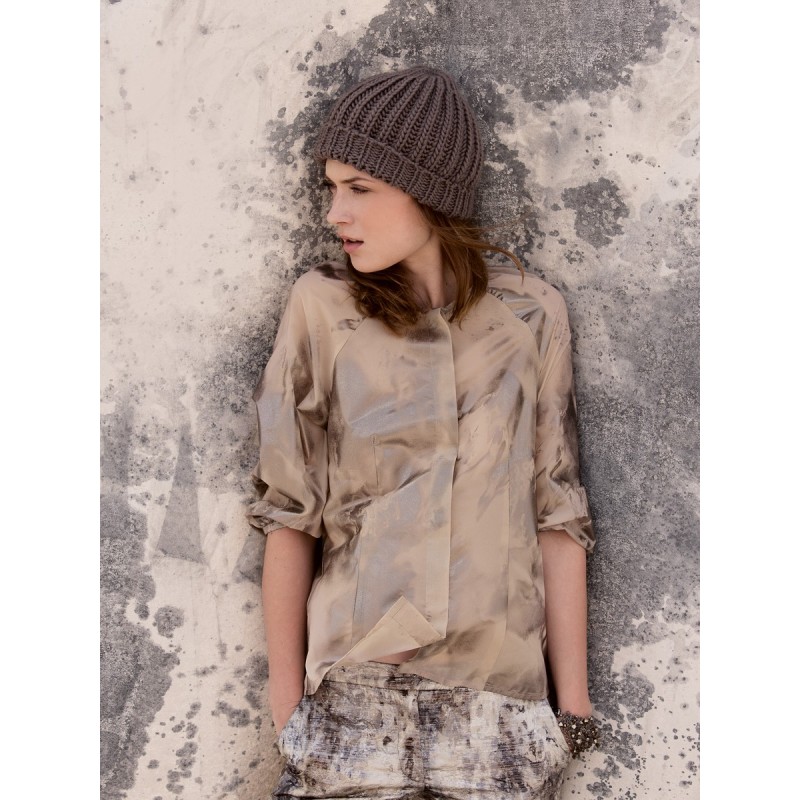 Pattern Blouse with 3/4...