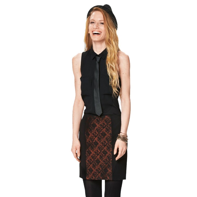 Pattern Mini skirt combined...