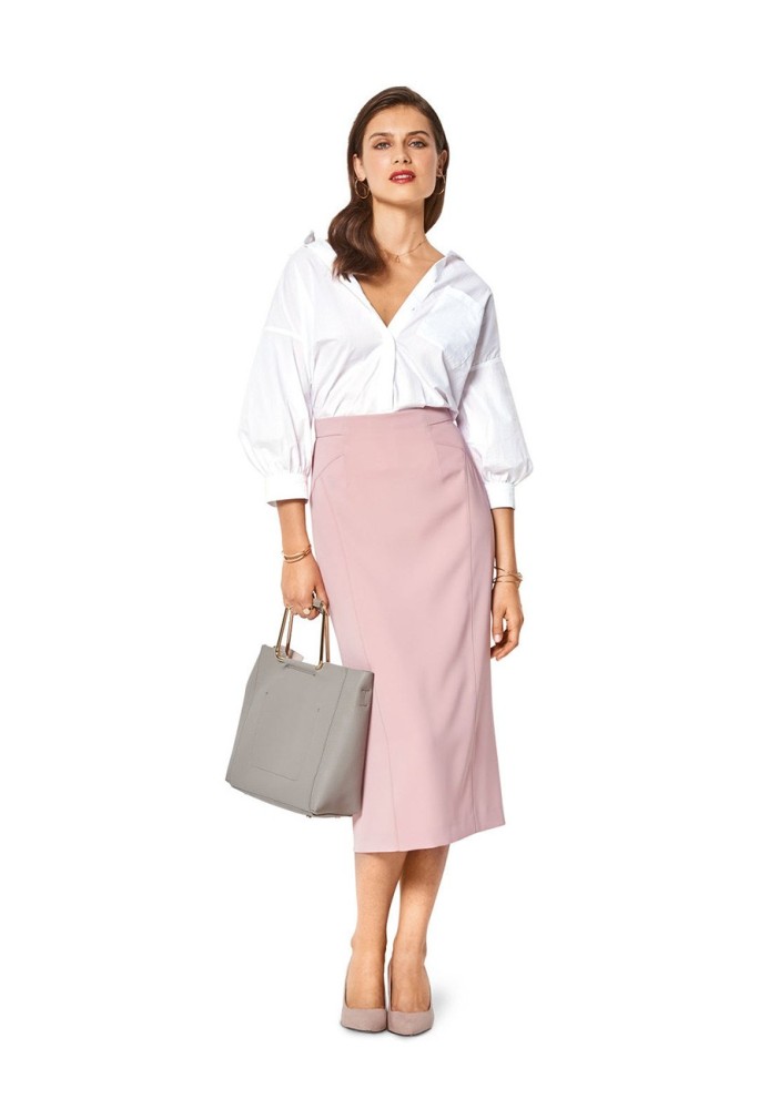 Pattern Midi length pencil skirt (Burda 1/2018, pattern number 6431 A)