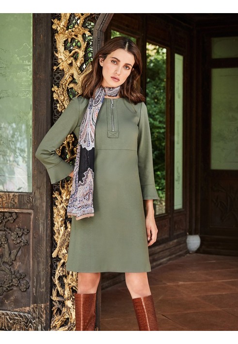 Pattern Empire-style knitted dress with ruffles on the sleeves (Burda 2/2020, pattern number 109)