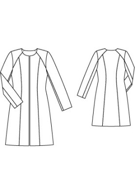 Pattern Double-breasted coat with a fitted cut (Burda 9/2012, pattern number 119)