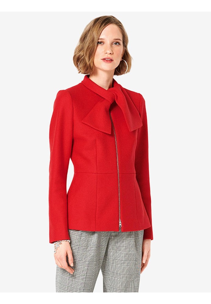 Pattern Jacket with basque and bow collar (Burda 2/2019, pattern number 6293 A)