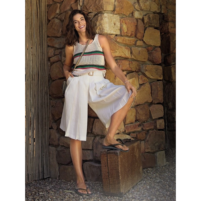 Pattern Skirt-shorts with...