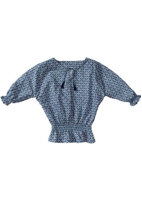 Pattern Blouse with solid cut sleeves and assemblies (Burda 2/2019, pattern number 128)