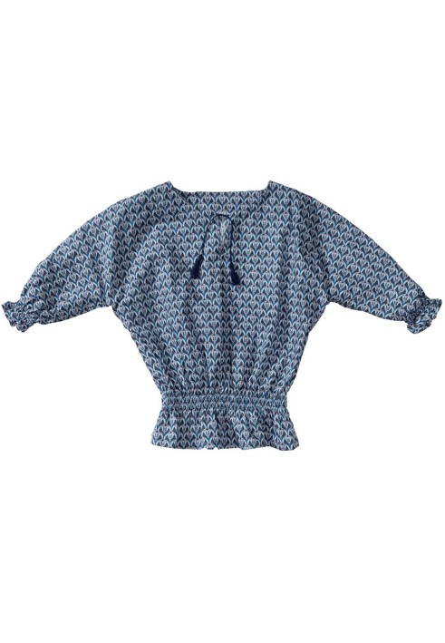 Pattern Blouse with solid cut sleeves and assemblies (Burda 2/2019, pattern number 128)