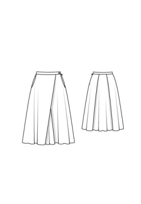 Pattern A-line skirt with a deep pleat (Burda 2/2010, pattern number 103 A)