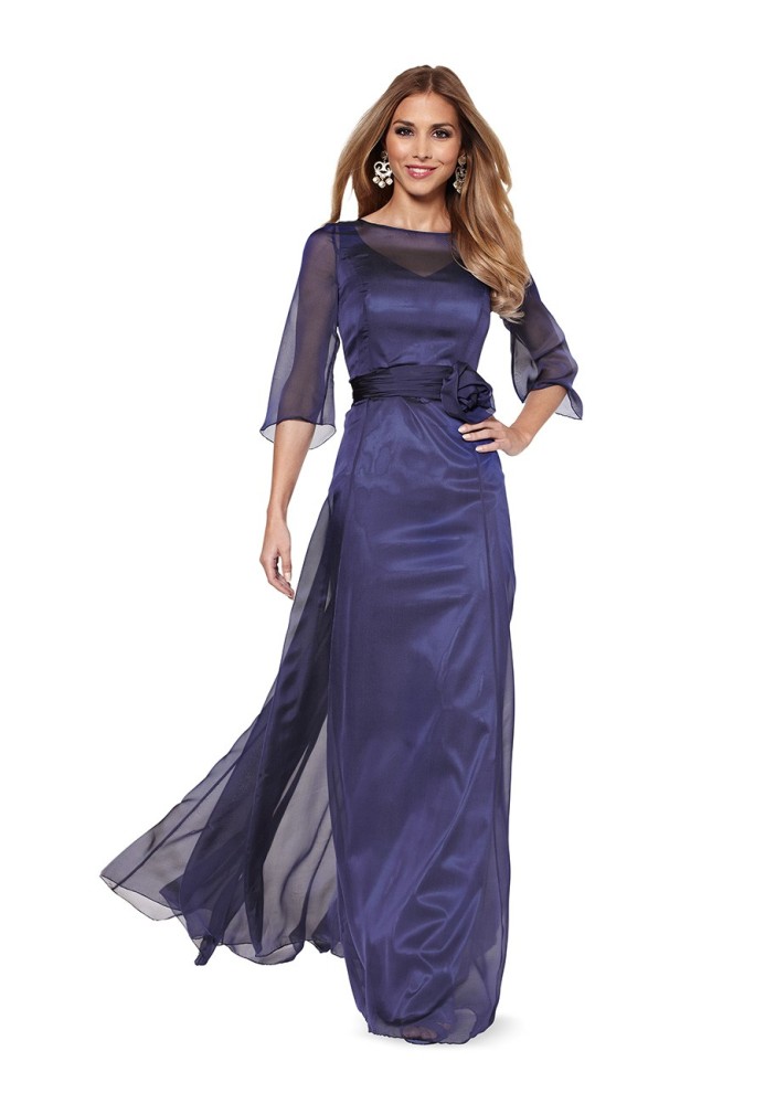 Pattern Chiffon maxi dress (Burda 2/2014, pattern number 6866 C)