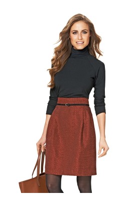 Pattern A-line skirt with a narrow waist (Burda 2/2014, pattern number 6836 A)