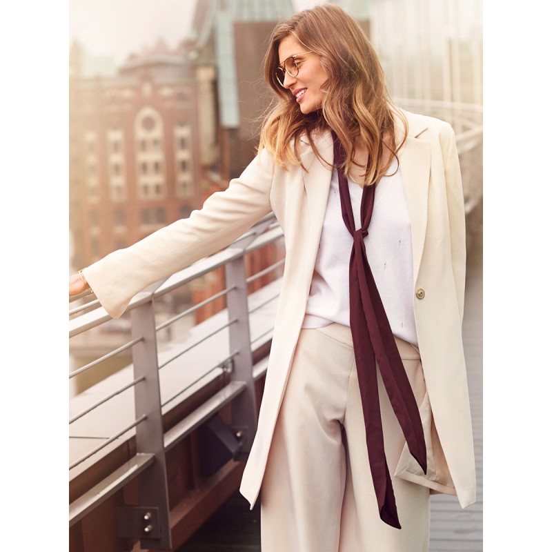 Pattern Blazer coat with...