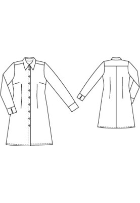 Pattern Dress-shirt made of chiffon (Burda 4/2011, pattern number 108)